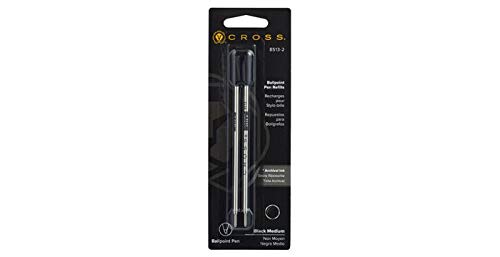 CrossRefills for Ballpoint Pens, Medium, Black Ink, 4/Pack (85132)
