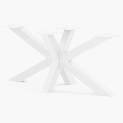 HOLZBRINK Base Spider (Tipo Araña) | Base de Metal Blanco para Mesa de Centro, Comedor, Escritorio, Conferencias | 1 Pata 98x40 cm | Altura 43 cm
