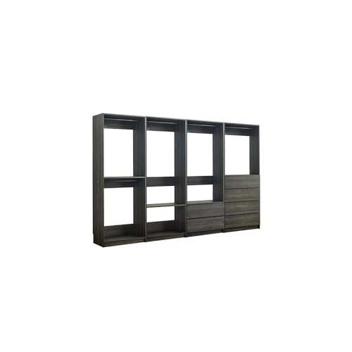 Klair Living Prosper Gray Freestanding Walk in Wood Closet System