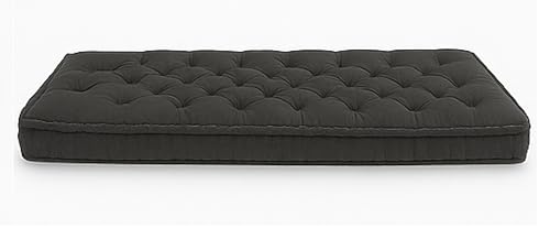 Image of ATOOTFUSION Cotton Floor Mattress, 4 inch Thick Tufted Cushion, 72 x 30 inch, Foldable, Rollable Light Weight Cotton Mattress (Black)