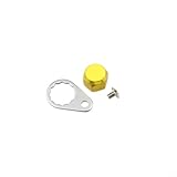 Juego de tuercas de manivela y tapa de bloqueo para carretes de cebo Daiwa, piezas de repuesto de aleación de aluminio antioxidante, color negro (dorado izquierdo)