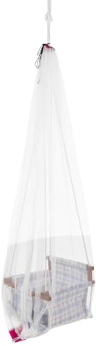 Image of Classic Mosquito Net for Baby Swing /Jhula, Jula Baby Mosquito Net for 0-3 Year Baby, Baby Cradle Swing, with Side Zip Opening (Pink)