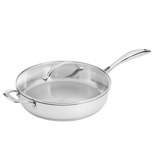 Scanpan STS Stainless Steel Sauté Pan, 28cm/4 Litre, All Cooktops Including Induction, Oven Safe, Dishwasher Safe