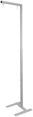 FixtureDisplays Adjustable Pallet Floor Sign Stand — 44-72” Height, 16”W X 12.8”D Base, Silver