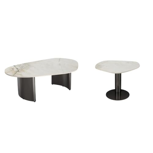 Image of Wakefit Center Table | 1 Yr Warranty | Coffee Table for Living Room Wooden, Tea Table for Living Room Wooden, Sofa Table, Free Installation from Brand, Modern Multi-Functional & Wobble-Free(Mocca)