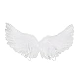 YiZYiF Angel Wing Real Feather Fairy Wing Christmas Masquerade Carnival Cosplay Costume Type B M