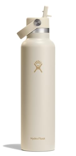 Image of Hydro Flask Water Bottle - Insulated Stainless Steel - Straw Lid, Non Spill, Leakproof in 24 Oz Coconut Cream