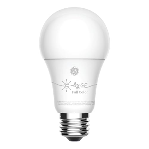 GE CYNC Smart LED Light Bulb, Full Color, Bluetooth Enabled, Alexa and Google Home Compatible,White, (1 Pack), Packaging May Vary