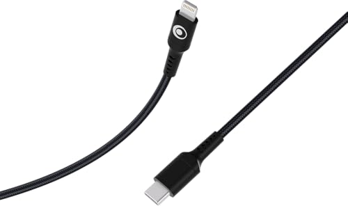 Câble USB C/Lightning Bigben 3A 60W doté d'une gaine en nylon tressé anti-coupure