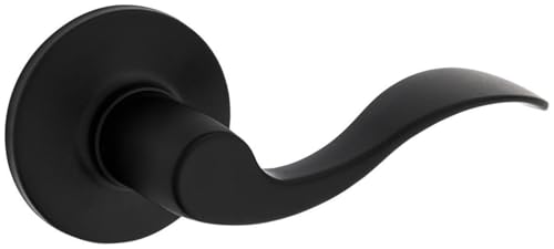 Kwikset Safelock SL1000LY-514 Layton Lever Passage Lock with RCAL Latch and RCS Strike Matte Black Finish by Kwikset - Used condition - US$16.31