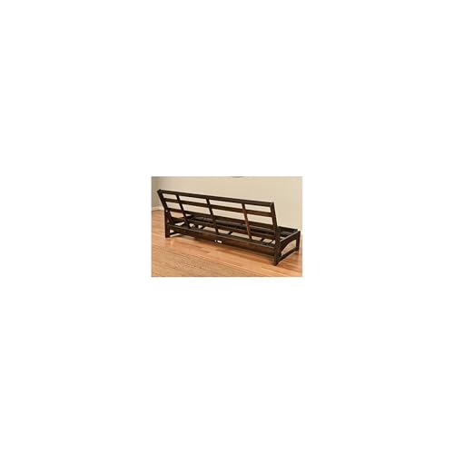 image for HomeStock Nordic Haven Full Size Futon Frame Set in Reclaimed Mocha Fi