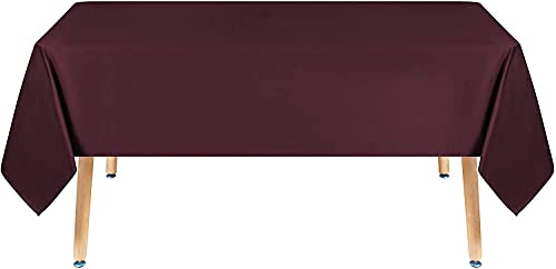 Image of Obstal 210GSM Rectangle Burgundy Tablecloth, Christmas Decorations Table Cloth Waterproof, Table Cover Protector for Holiday Party Use (Burgundy,54 x 78 Inch)
