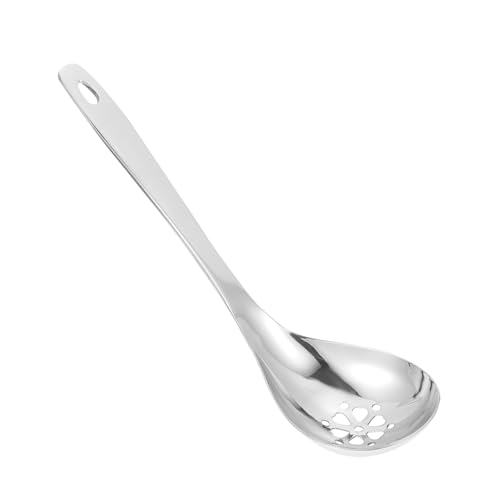 CIYODO 1pezzi Scolapasta in Acciaio Resistente Per Pentole Calde Cucchiaio Da Portata Per Alimenti Cucchiaio Pubblico Posate Per Ristoranti e Buffet