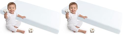 Drap housse 60x120 cm en coton blanc pour matelas de lit bébé, lot de 2 Medi Partners