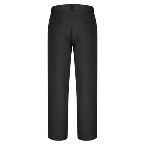 Mens Dress Pants Relaxed Fit Classic Flat Front Formal Business Office Casual Expandable Waist Wrinkle Free Suit Pant3