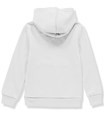 Calvin Klein Boys' Pullover Fleece Hoodie, Old School White, 10-122