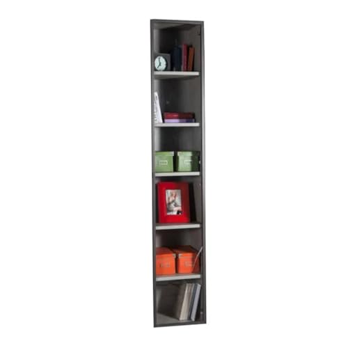 La struttura è progettata per adattarsi a librerie con sei ripiani, garantendo un'integrazione armoniosa con l'arredamento esistente.