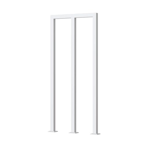 Garde corps escalier en métal blanc 100cm rambarde industrielle antidérapante