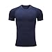 Hovershoes Men's Compression Shirts Short Sleeve Workout Baselayer Quick Dry Athletic T Shirts Sport Running Tops