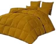 Divine Exclusive Bedding Set for Modern Living - Queen Size, 10 Pieces, 100% Cotton, Solid Gold
