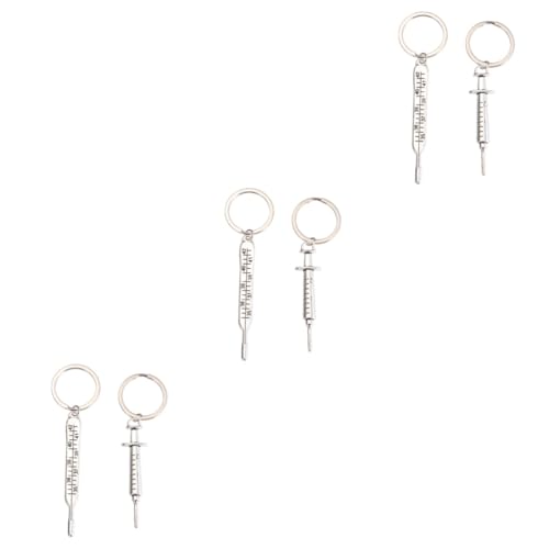 SAFIGLE 6pièces Porte-clés Médecin Et Accessoires Créatifs avec Thermomètre Et Serin Décorations Pratiques pour Et Clés