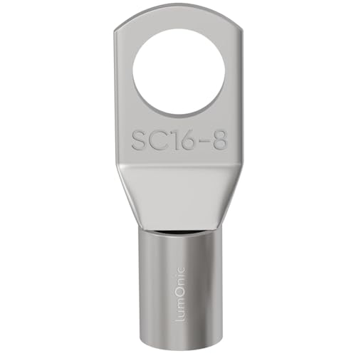 10x Terminales de tubo sin aislar 16mm² M8