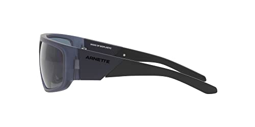 Arnette Men's AN4304 Heist 3.0 Rectangular Sunglasses, Matte Transparent Blue/Dark Blue Polarized, 63 mm4