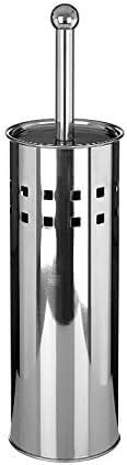 Brosse de toilette en acier inoxydable chrome argenté au design élégant et fermé