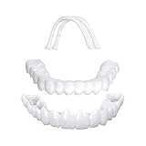 2 PCS Denture Teeth Temporary Fake Teeth Snap On Veneers, Snap in Teeth for Men and Women, Cover The Imperfect Teeth, No Pain No Shot No Drilling, Fix Confident Smile-B