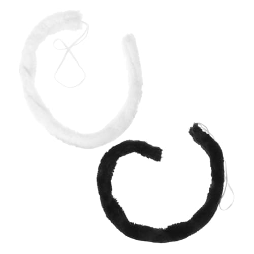 TOYANDONA 2 Unidades de Animal para Disfraz Cosplay Accesorio Suave y Cómodo de Negro y Blanco para Halloween y Fiestas de Carnaval