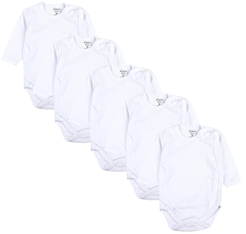 TupTam Baby Body Langarm – Wickelbody Langarm im 5er Pack aus Baumwolle...