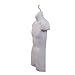 SSWBasics Male Molded Shatterproof White Shapely Torso Form with Hook - Fits Men's Sizes