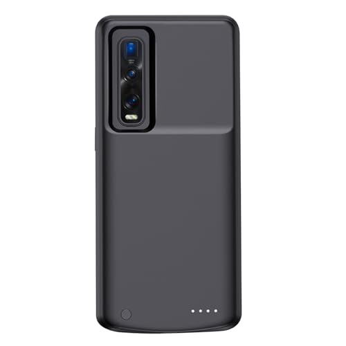 OPPO�Ή� FindX2 �o�b�e���[�P�[�X 3.7V 6800mAh Black �o���ɍœK LED�c�ʕ\���t�� 6FR