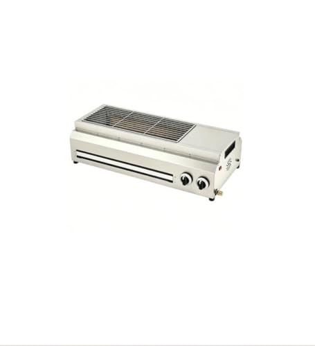 Parrilla de gas portátil, de acero inoxidable para exteriores, ideal para barbacoas, camping, eventos al aire libre y comidas al aire libre fáciles de limpiar.-80cm