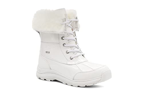 UGG Women's Adirondack Boot Iii Patent Boot, White, 7