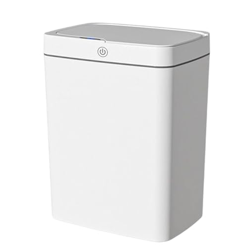 Cubo de basura inteligente sin basura equipado con detector de movimiento | Papelera de 18 l impermeable con cierre automático para lavandería, habitación, sala de estar y dormitorio