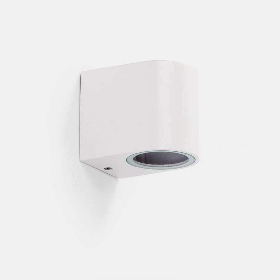 Damastoreitalia Universo Applique da esterno a parete IP65 bianca per balcone e giardino con attacco GU10 luce up/down moderna (Bianco monoemissione)