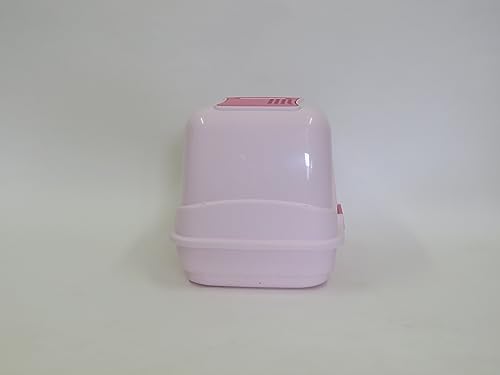 Extrahaltbar hygienisches Katzenklo Katzentoilette 50x40x40 cm | Ungiftiges Rohmaterial | Streuschaufel und Aktivkohlefilter | der Umwelt zuliebe | Rosa komplett – Bild 5