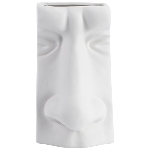 Vase en céramique blanc visage haut de gamme style moderne - 2