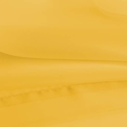 Keqiaosuocai Sheer Gold Yellow Curtain Panels 84 Inches Long Top Rod Pocket Dark Yellow Sheer Voile Drapes For Party Wedding Backdrop Bedroom Living Room Set Of 2 Each Is 52W X 84L #TOP5