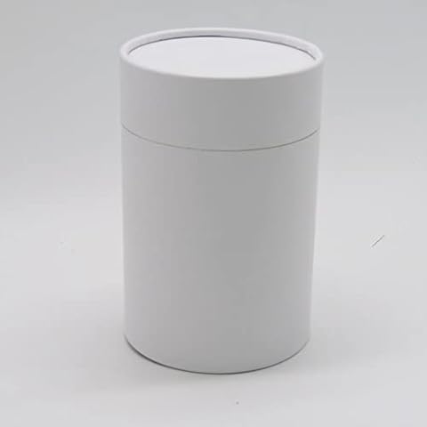 12Pack Paperboard Tube with Lid Round Cardboard Box Container (3.22"D*4.4"H, White) Cover