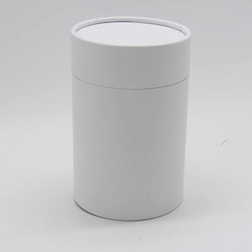 WENPACK 12Pack Paperboard Tube with Lid Round Cardboard Essential Oil Packaging Gift Box Container (3.22" D*4.4" H, White)