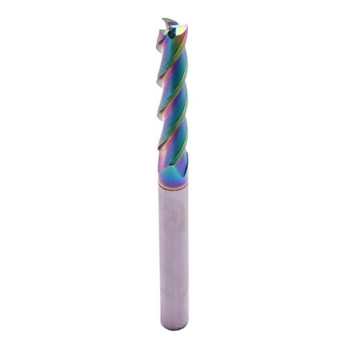 Image of 5 /16 inch 3 Flute Solid Carbide Long End Mill, 4 inch Overall Length, DLC Coated | 37 Helix, 5 /16 inch Cutting Dia, 5 /16 inch Shank Dia, 1-5 /8 inch Length of Cut, for Milling Aluminum and Copper, Square End