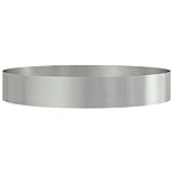 vidaXL Moderner Edelstahltopf | 120 cm Durchmesser für draußen, langlebig, rostfrei, stylisches rundes Design, pflegeleicht für Gärten, Pflanzenständer, metallisch, rund für drinnen