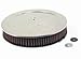 Custom Air Cleaner Assembly 11 in. Filter Stainless Steel Top And Chrome Base Neck Flange 5 1/8 in. x Element H-2 3/16 in. Total H-3.37 in.