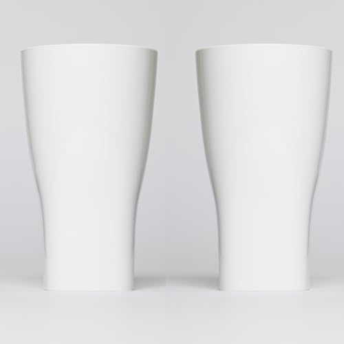 AIOS Tritan Renew - Bicchiere da pinta in plastica infrangibile, 6 pezzi, colore: Bianco