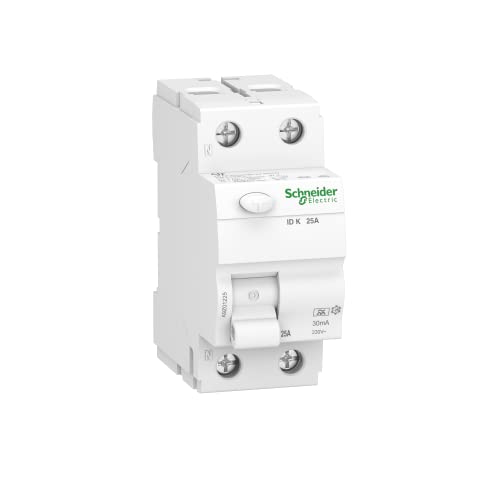 Schneider A9Z01225 Disjoncteur Différentiel Id K 2P 25 a 30 Ma Type a Blanc