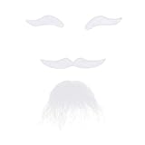LUOEM 3PCS Self Adhesive Fake Eyebrows Beard Moustache Goatee Kit Facial Hair Cosplay Props Disguise...