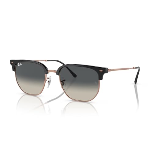 Ray-Ban Lunettes de soleil carrées Clubmaster RB4416, Gris foncé sur or rose/gris dégradé, 53 mm