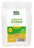 Harina de Avena Integral, Sin Gluten, 500g. Pack de 2
